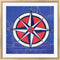 Sheila Elsea Nautical Compass I White Washed Rounded Oatmeal Faux Wood R883368-AEAEAGJEMY