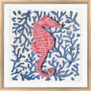 Sheila Elsea Seahorse and Coral I White Washed Rounded Oatmeal Faux Wood R883369-AEAEAGJEMY
