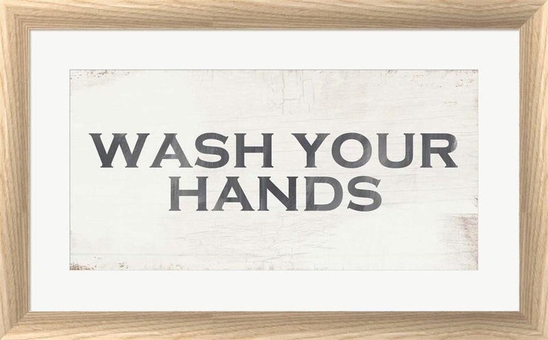 Linda Woods Wash Your Hands White Washed Rounded Oatmeal Faux Wood R893393-AEAEAGJEMY
