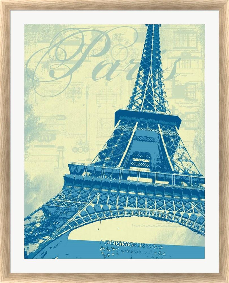 P.S. Art Studios Paris Eiffel Tower White Washed Rounded Oatmeal Faux Wood R893477-AEAEAGJEMY