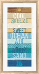 Michael Mullan Beachscape Inspiration II White Washed Rounded Oatmeal Faux Wood R899168-AEAEAGJEMY