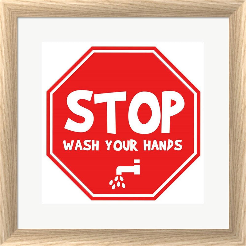 Anna Quach Stop, Wash Your Hands White Washed Rounded Oatmeal Faux Wood R902259-AEAEAGJEMY