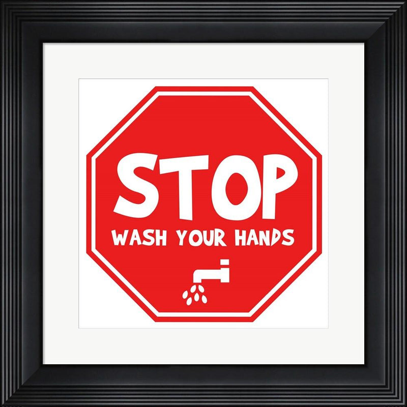 Anna Quach Stop, Wash Your Hands Contemporary Stepped Solid Black with Satin Finish R902259-AEAEAGME8E