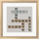 Longfellow Designs Bathroom Letters White Washed Rounded Oatmeal Faux Wood R905077-AEAEAGJEMY