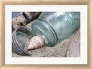 Robert Goldwitz One Shell Mason Jar White Washed Rounded Oatmeal Faux Wood R922338-AEAEAGJEMY
