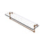 Allied Brass 22 Inch Glass Vanity Shelf with Integrated Towel Bar RC-1-22TB-BBR