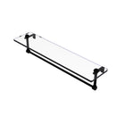 Allied Brass 22 Inch Glass Vanity Shelf with Integrated Towel Bar RC-1-22TB-BKM