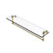 Allied Brass 22 Inch Glass Vanity Shelf with Integrated Towel Bar RC-1-22TB-UNL