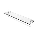 Allied Brass 22 Inch Glass Vanity Shelf with Integrated Towel Bar RC-1-22TB-WHM