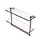 Allied Brass 16 Inch Two Tiered Glass Shelf with Integrated Towel Bar RC-2-16TB-CA