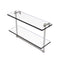 Allied Brass 16 Inch Two Tiered Glass Shelf with Integrated Towel Bar RC-2-16TB-SN