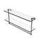 Allied Brass 22 Inch Two Tiered Glass Shelf with Integrated Towel Bar RC-2-22TB-ABR