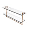 Allied Brass 22 Inch Two Tiered Glass Shelf with Integrated Towel Bar RC-2-22TB-BBR