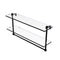 Allied Brass 22 Inch Two Tiered Glass Shelf with Integrated Towel Bar RC-2-22TB-BKM