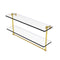 Allied Brass 22 Inch Two Tiered Glass Shelf with Integrated Towel Bar RC-2-22TB-PB