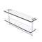 Allied Brass 22 Inch Two Tiered Glass Shelf with Integrated Towel Bar RC-2-22TB-PC