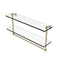 Allied Brass 22 Inch Two Tiered Glass Shelf with Integrated Towel Bar RC-2-22TB-SBR