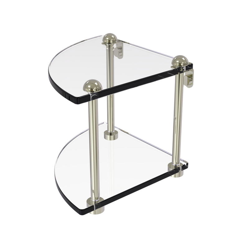 Allied Brass Two Tier Corner Glass Shelf RC-3-PNI