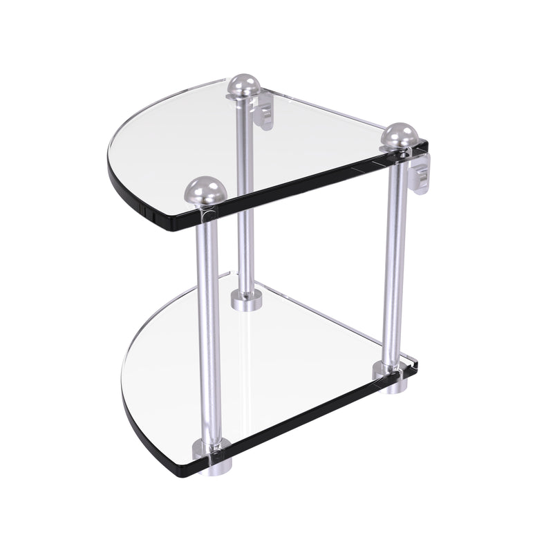 Allied Brass Two Tier Corner Glass Shelf RC-3-SCH