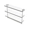 Allied Brass 16 Inch Triple Tiered Glass Shelf with Integrated Towel Bar RC-5-16TB-SN