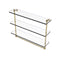 Allied Brass 16 Inch Triple Tiered Glass Shelf with Integrated Towel Bar RC-5-16TB-UNL