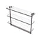 Allied Brass 16 Inch Triple Tiered Glass Shelf with Integrated Towel Bar RC-5-16TB-VB