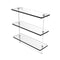 Allied Brass 16 Inch Triple Tiered Glass Shelf with Integrated Towel Bar RC-5-16TB-WHM