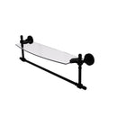 Allied Brass Retro Dot Collection 18 Inch Glass Vanity Shelf with Integrated Towel Bar RD-33TB-18-BKM
