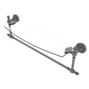 Allied Brass Retro Dot Collection 18 Inch Glass Vanity Shelf with Integrated Towel Bar RD-33TB-18-GYM