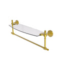 Allied Brass Retro Dot Collection 18 Inch Glass Vanity Shelf with Integrated Towel Bar RD-33TB-18-PB