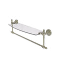 Allied Brass Retro Dot Collection 18 Inch Glass Vanity Shelf with Integrated Towel Bar RD-33TB-18-PNI