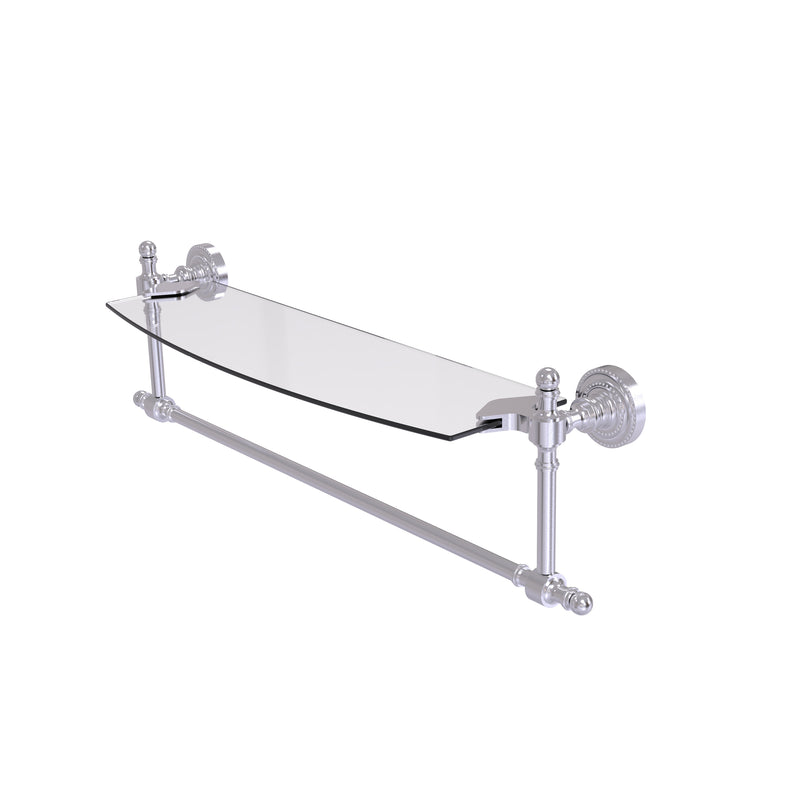Allied Brass Retro Dot Collection 18 Inch Glass Vanity Shelf with Integrated Towel Bar RD-33TB-18-SCH
