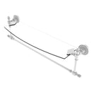 Allied Brass Retro Dot Collection 18 Inch Glass Vanity Shelf with Integrated Towel Bar RD-33TB-18-WHM