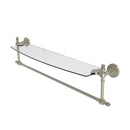 Allied Brass Retro Dot Collection 24 Inch Glass Vanity Shelf with Integrated Towel Bar RD-33TB-24-PNI