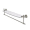 Allied Brass Retro Dot Collection 24 Inch Glass Vanity Shelf with Integrated Towel Bar RD-33TB-24-SN