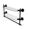 Allied Brass Retro Dot Collection 18 Inch Two Tiered Glass Shelf with Integrated Towel Bar RD-34TB-18-BKM