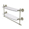 Allied Brass Retro Dot Collection 18 Inch Two Tiered Glass Shelf with Integrated Towel Bar RD-34TB-18-PNI