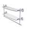 Allied Brass Retro Dot Collection 18 Inch Two Tiered Glass Shelf with Integrated Towel Bar RD-34TB-18-SCH