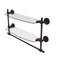 Allied Brass Retro Dot Collection 18 Inch Two Tiered Glass Shelf with Integrated Towel Bar RD-34TB-18-VB