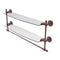 Allied Brass Retro Dot Collection 24 Inch Two Tiered Glass Shelf with Integrated Towel Bar RD-34TB-24-CA