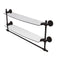 Allied Brass Retro Dot Collection 24 Inch Two Tiered Glass Shelf with Integrated Towel Bar RD-34TB-24-ORB