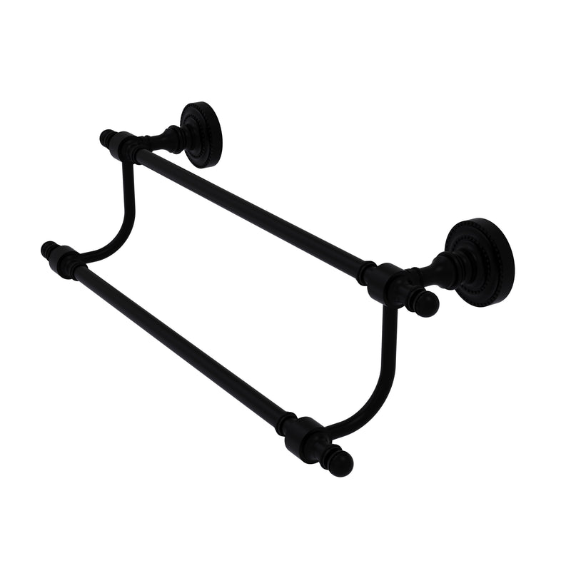 Allied Brass Retro Dot Collection 18 Inch Double Towel Bar RD-72-18-BKM