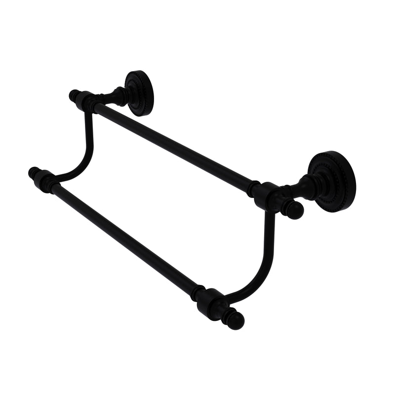 Allied Brass Retro Dot Collection 24 Inch Double Towel Bar RD-72-24-BKM