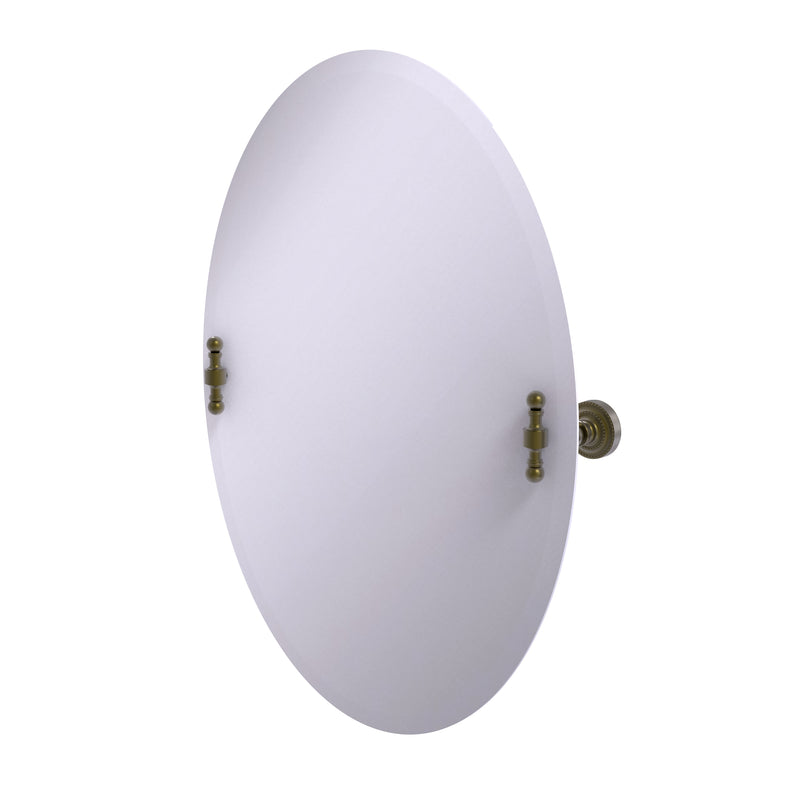 Allied Brass Frameless Oval Tilt Mirror with Beveled Edge RD-91-ABR