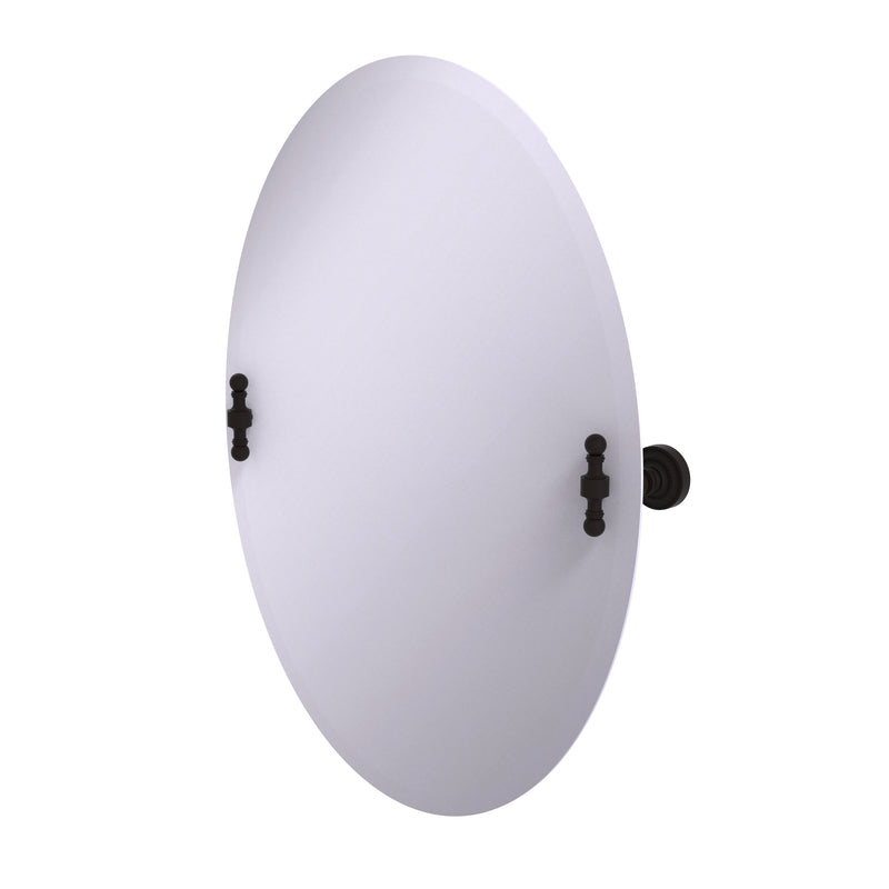 Allied Brass Frameless Oval Tilt Mirror with Beveled Edge RD-91-ORB