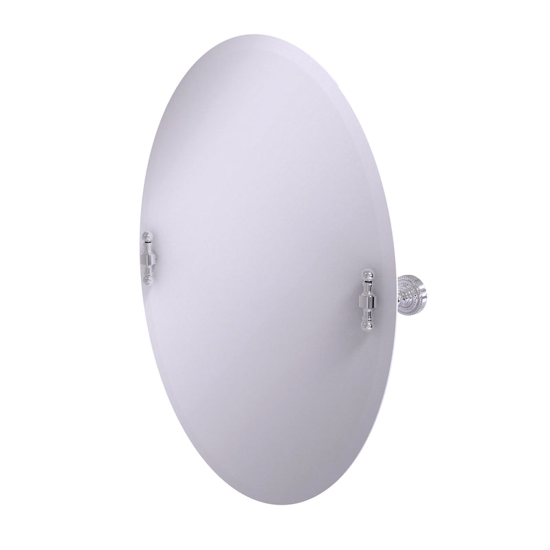 Allied Brass Frameless Oval Tilt Mirror with Beveled Edge RD-91-PC