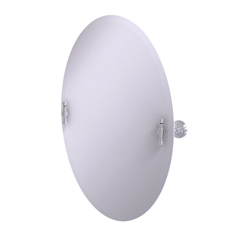 Allied Brass Frameless Oval Tilt Mirror with Beveled Edge RD-91-SCH