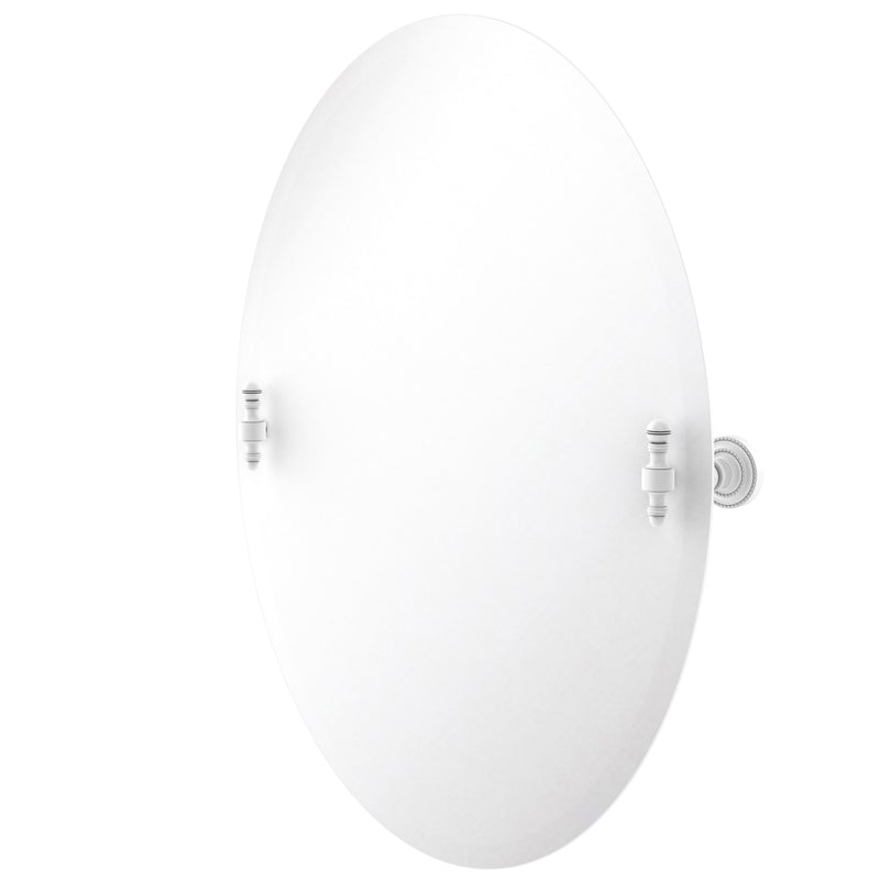 Allied Brass Frameless Oval Tilt Mirror with Beveled Edge RD-91-WHM