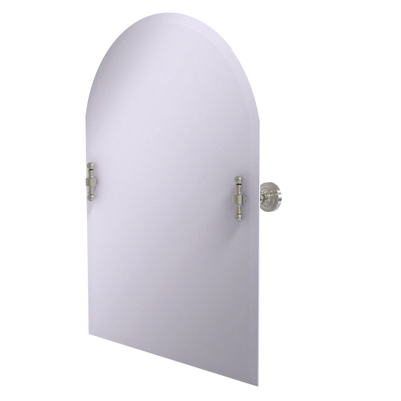 Allied Brass Frameless Arched Top Tilt Mirror with Beveled Edge RD-94-SN
