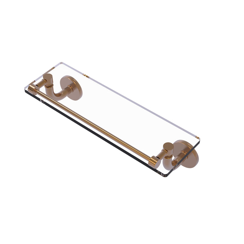 Allied Brass Remi Collection 16 Inch Glass Vanity Shelf with Gallery Rail RM-1-16-GAL-BBR